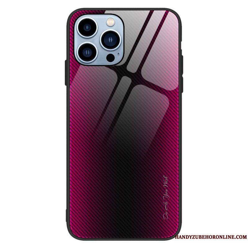 Coque iPhone 14 Pro Verre Trempé Fibre Carbone Classique