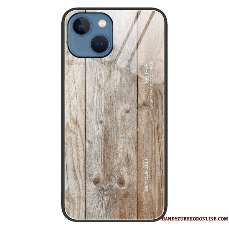 Coque iPhone 14 Verre Trempé Design Bois