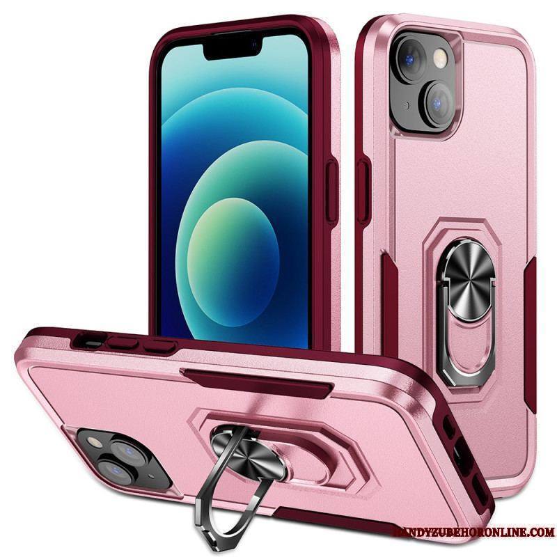 Coque iPhone 15 Anneau-Support Bicolore