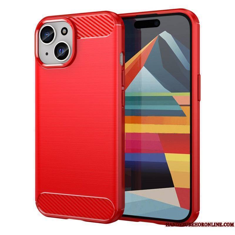 Coque iPhone 15 Plus Fibre Carbone Brossée