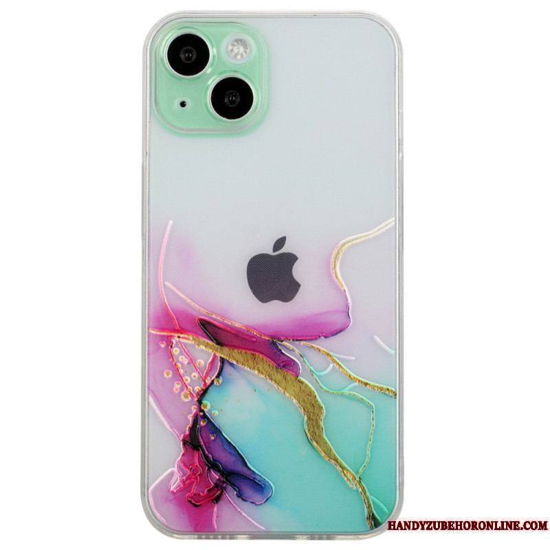 Coque iPhone 15 Plus Flexible Marbre