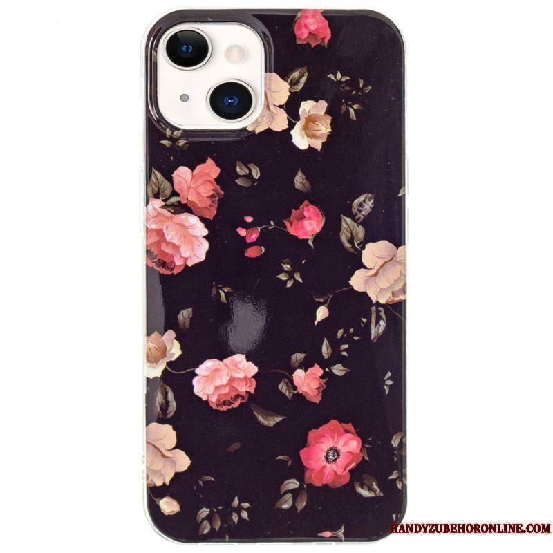 Coque iPhone 15 Plus Fluorescente Fleurs