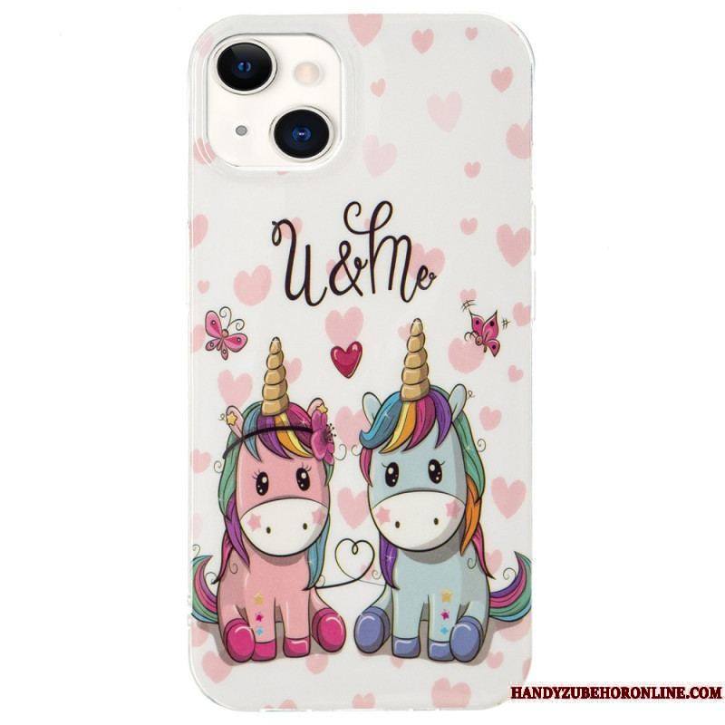 Coque iPhone 15 Plus Fluorescente Licorne