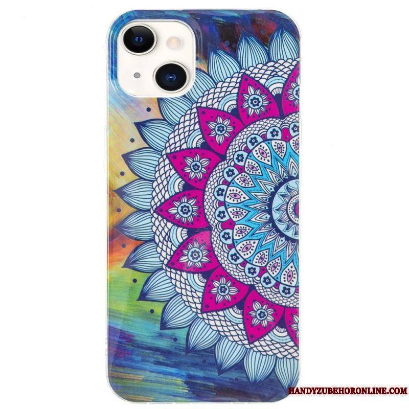 Coque iPhone 15 Plus Fluorescente Mandala