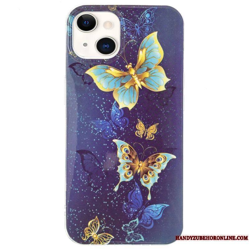 Coque iPhone 15 Plus Fluorescente Papillons