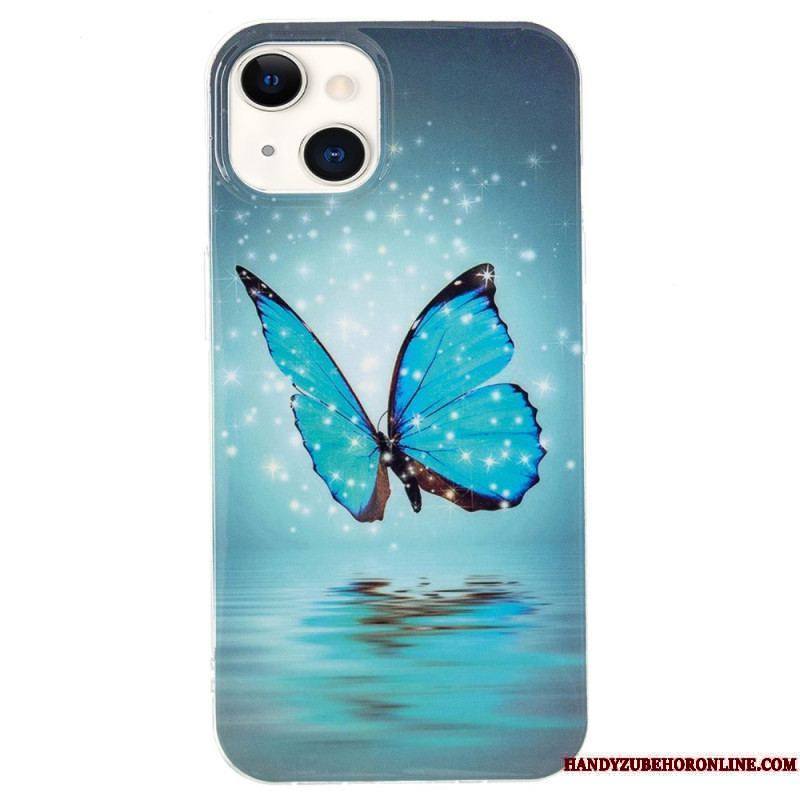 Coque iPhone 15 Plus Fluorescente Papillons