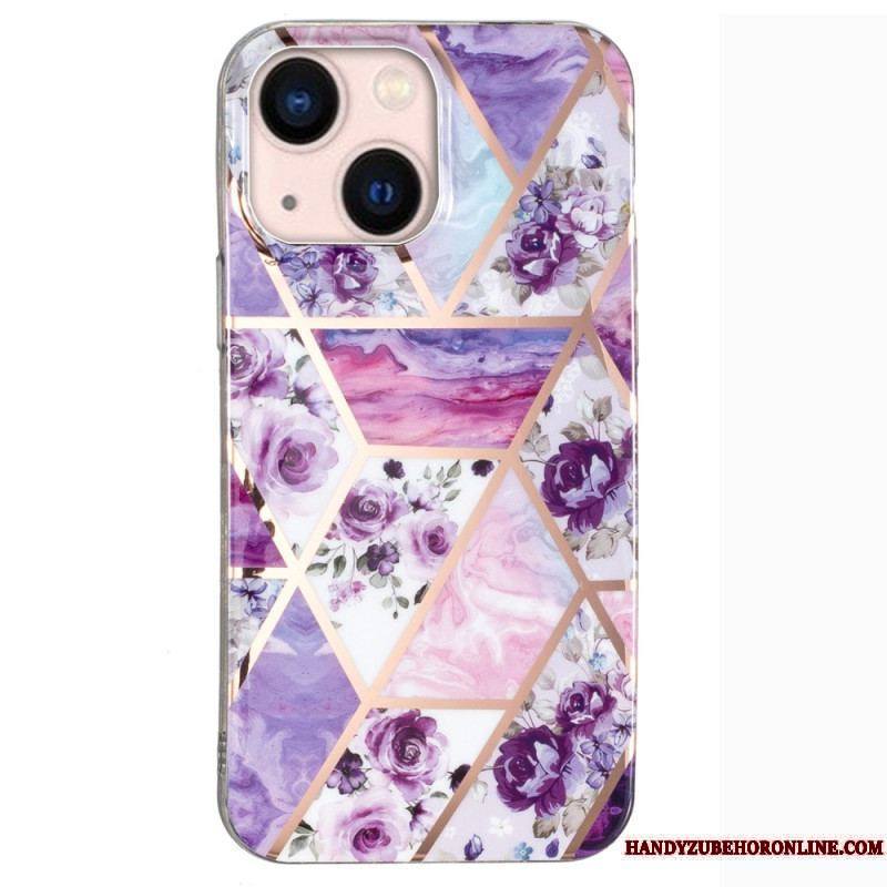 Coque iPhone 15 Plus Marbre Floral