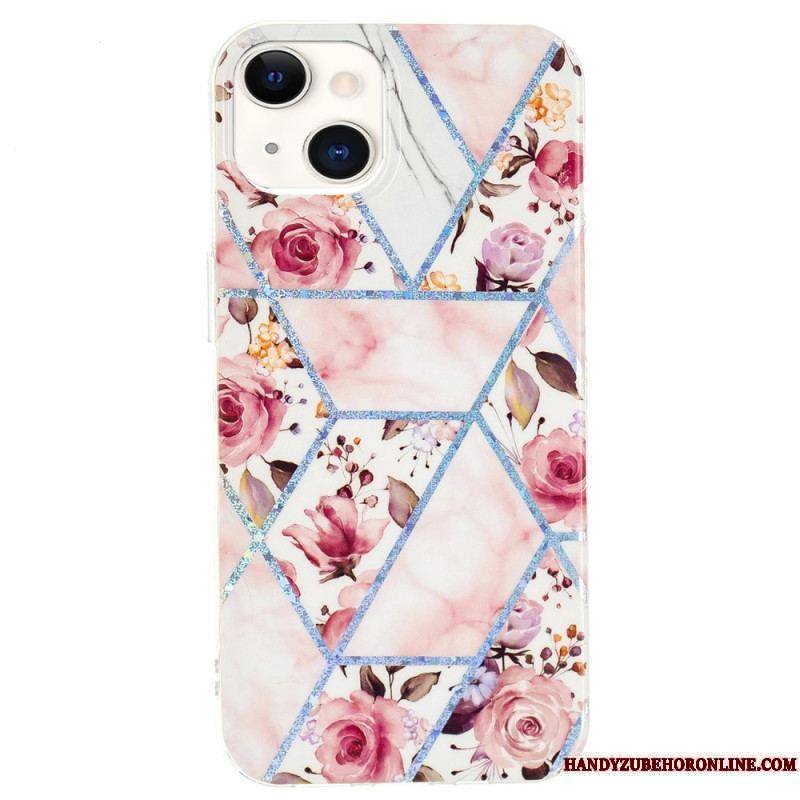 Coque iPhone 15 Plus Marbre Floral