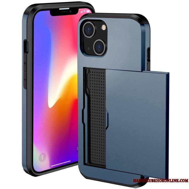 Coque iPhone 15 Plus Porte-Cartes Intégré Effet Métal