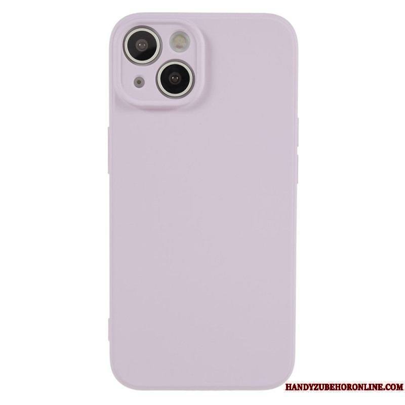 Coque iPhone 15 Plus Silicone Pastel et Microfibre