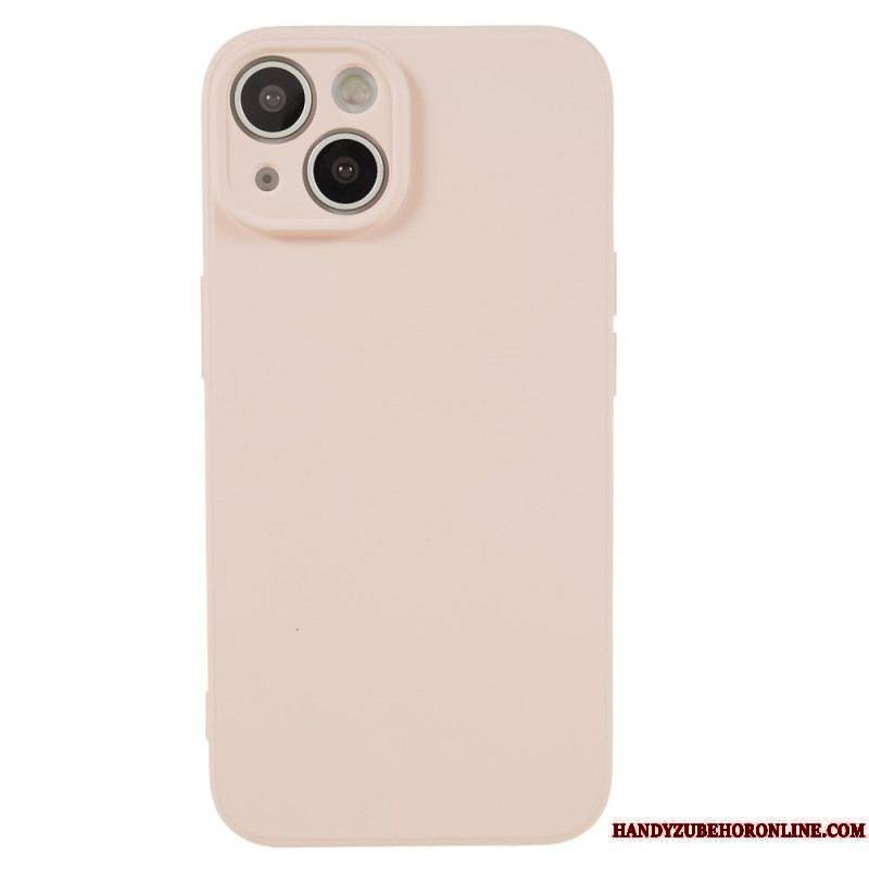 Coque iPhone 15 Plus Silicone Pastel et Microfibre