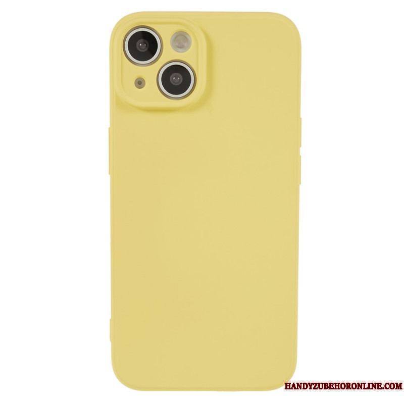 Coque iPhone 15 Plus Silicone Pastel et Microfibre