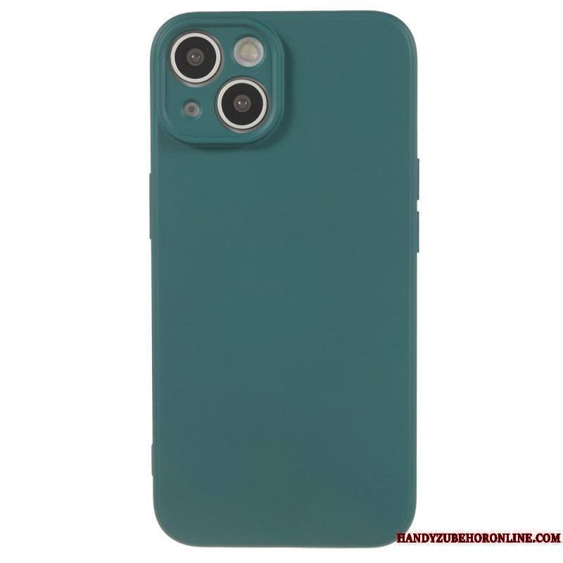 Coque iPhone 15 Plus Silicone Pastel et Microfibre