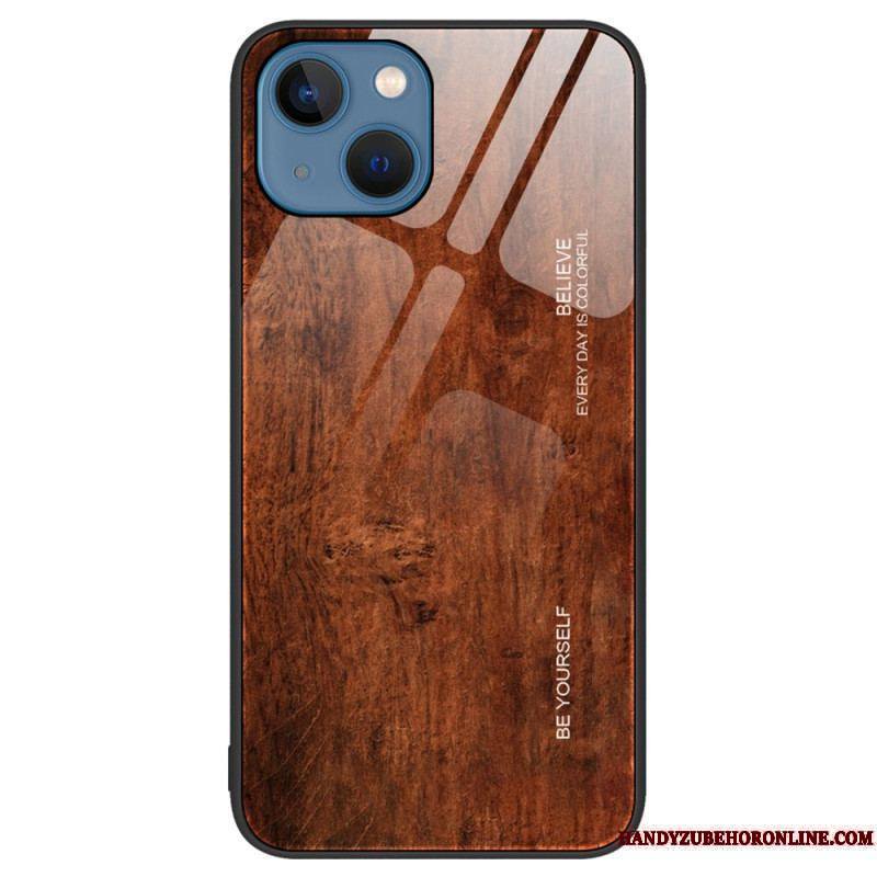 Coque iPhone 15 Plus Verre Trempé Design Bois