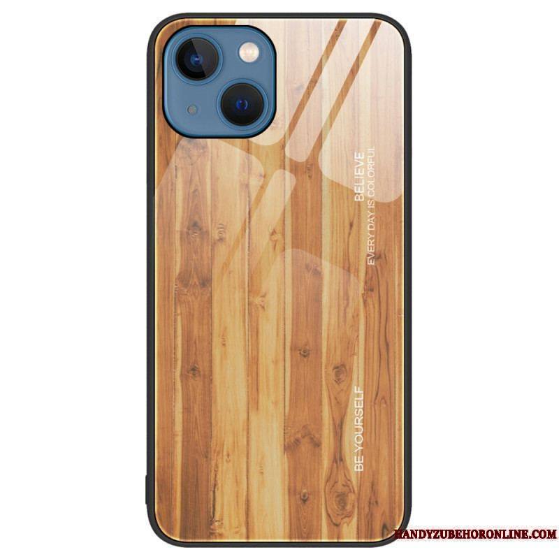 Coque iPhone 15 Plus Verre Trempé Design Bois