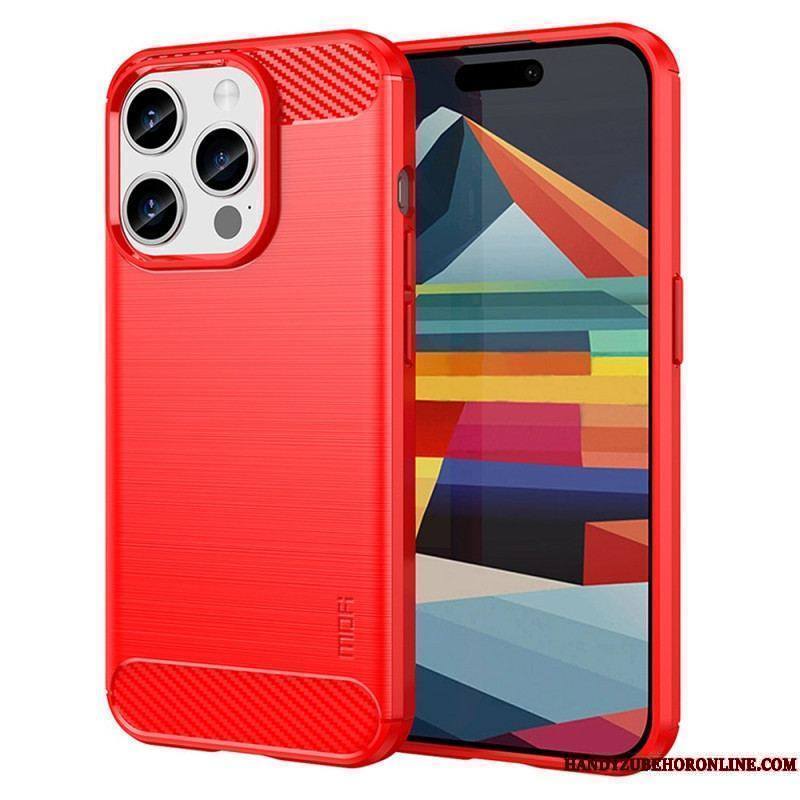 Coque iPhone 15 Pro Fibre Carbone Brossée MOFI