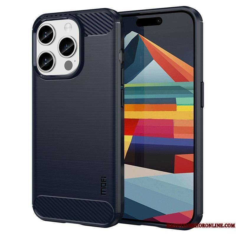 Coque iPhone 15 Pro Fibre Carbone Brossée MOFI