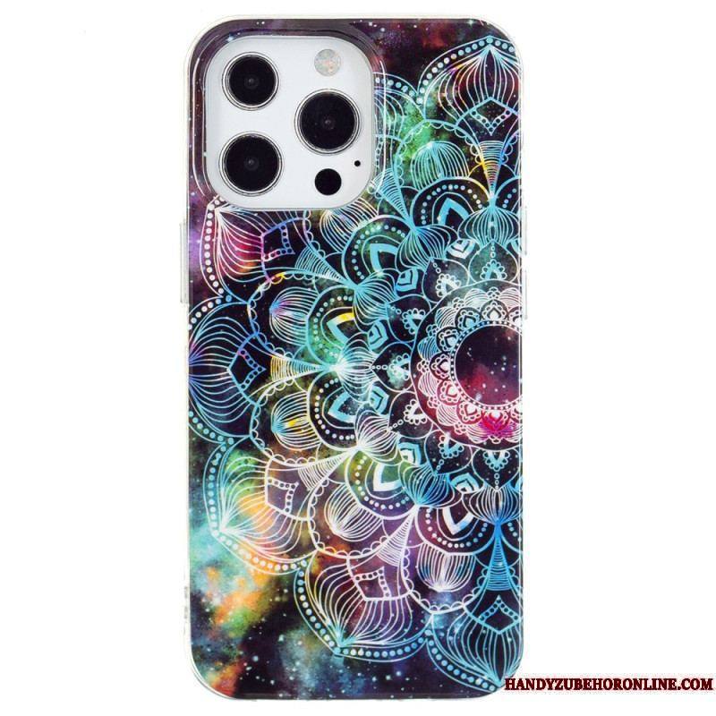 Coque iPhone 15 Pro Fluorescente Mandala