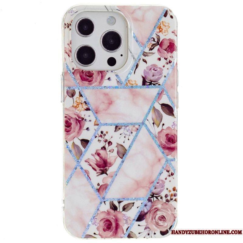 Coque iPhone 15 Pro Marbre Floral