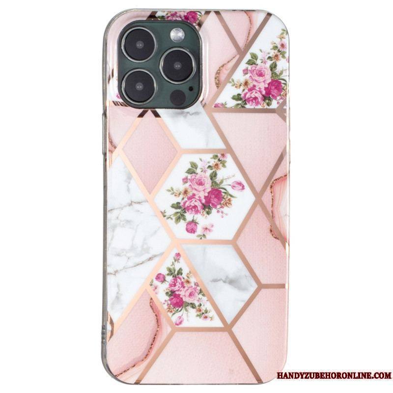 Coque iPhone 15 Pro Marbre Floral