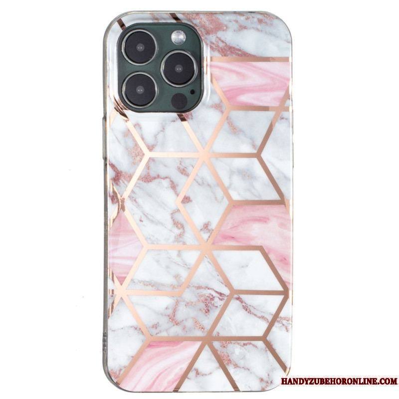 Coque iPhone 15 Pro Marbre Géométrique