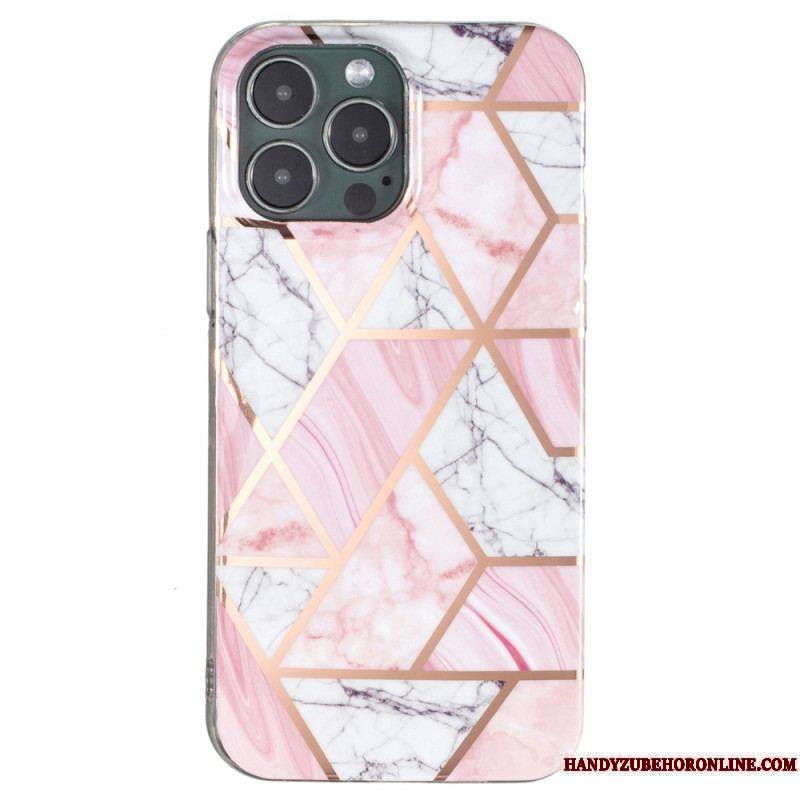 Coque iPhone 15 Pro Marbre Géométrique