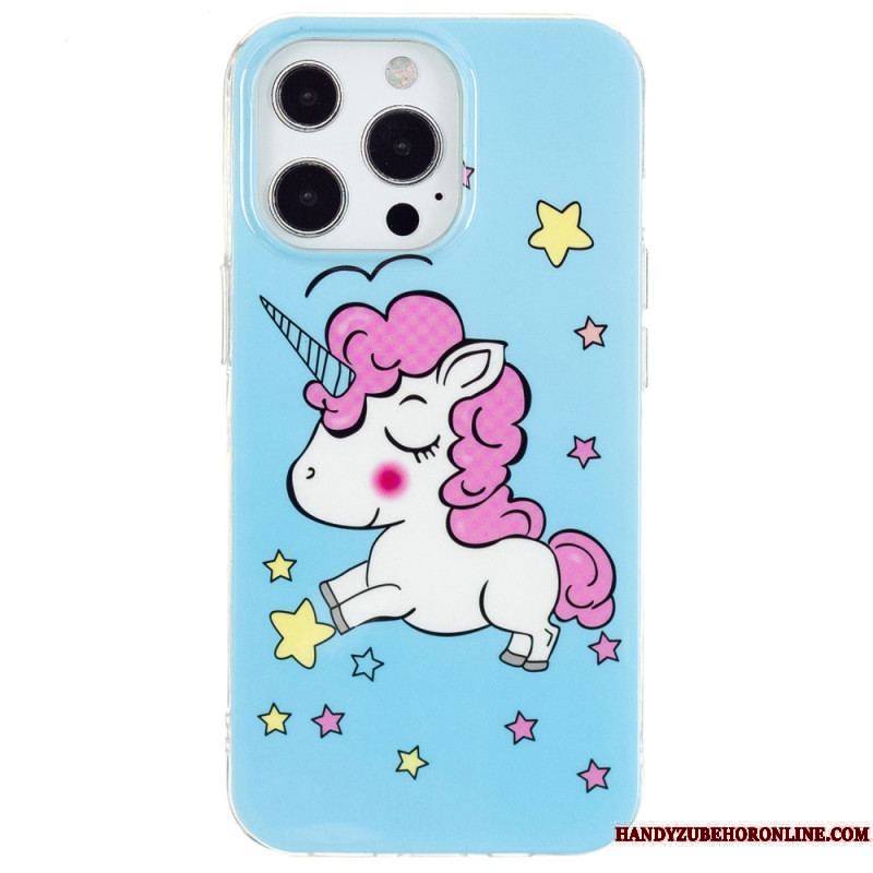 Coque iPhone 15 Pro Max Fluorescente Licorne