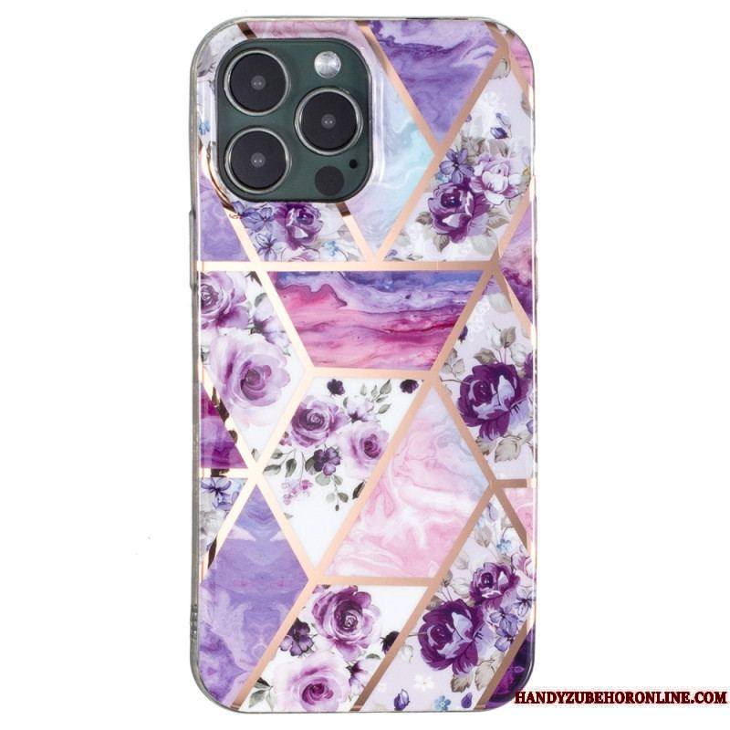 Coque iPhone 15 Pro Max Marbre Floral