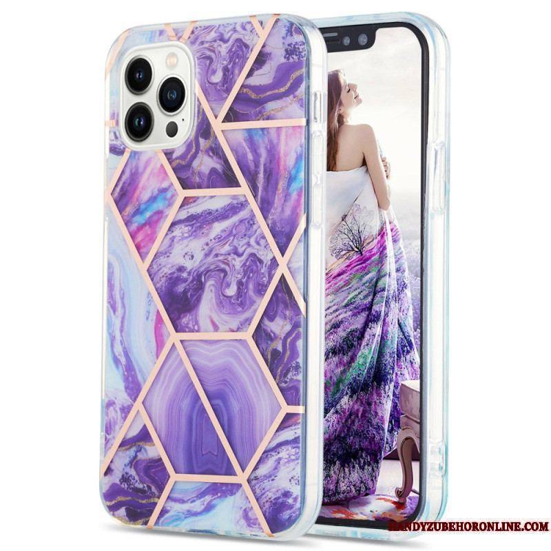 Coque iPhone 15 Pro Max Marbre Géométrique