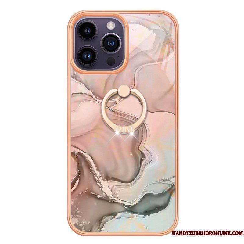 Coque iPhone 15 Pro Max Marbre avec Anneau-Support