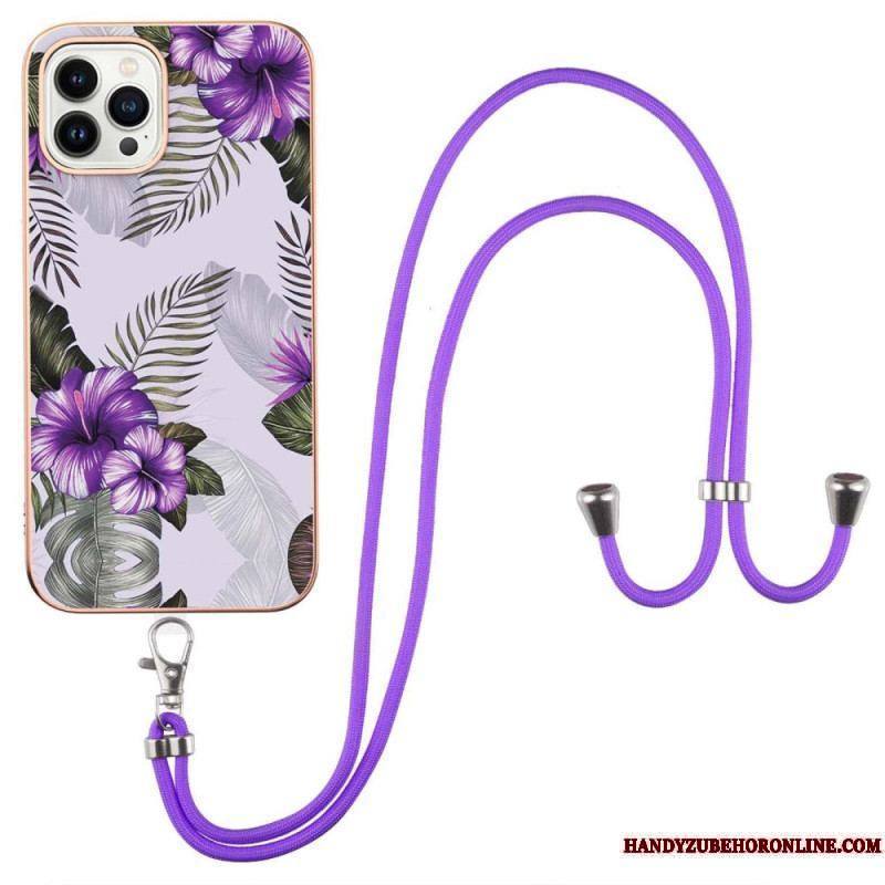 Coque iPhone 15 Pro Max à Cordon Florale