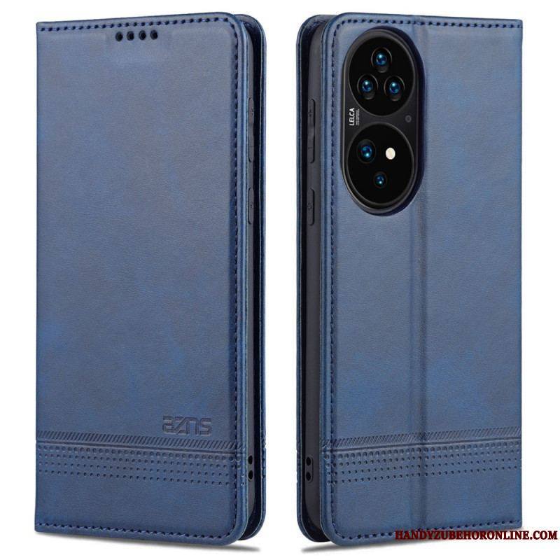 Flip Cover Huawei P50 Pro Style Cuir AZNS