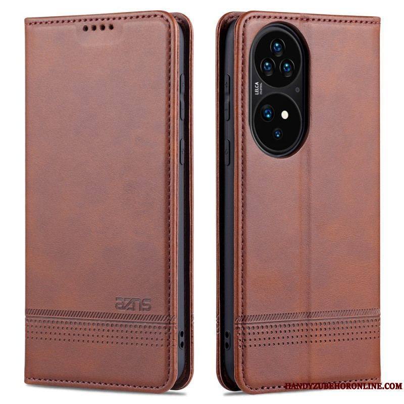 Flip Cover Huawei P50 Pro Style Cuir AZNS