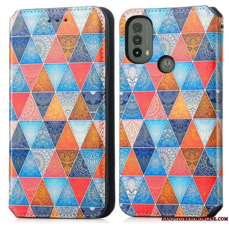 Flip Cover Moto E40 / E30 / E20 Artistique RFID