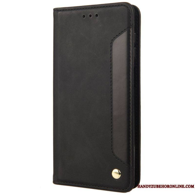 Flip Cover Moto E40 / E30 / E20 Effet Cuir Business Bicolore