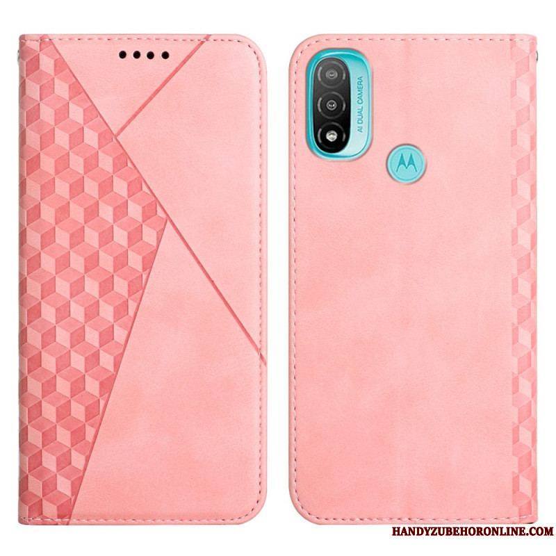 Flip Cover Moto E40 / E30 / E20 Effet Cuir Géo