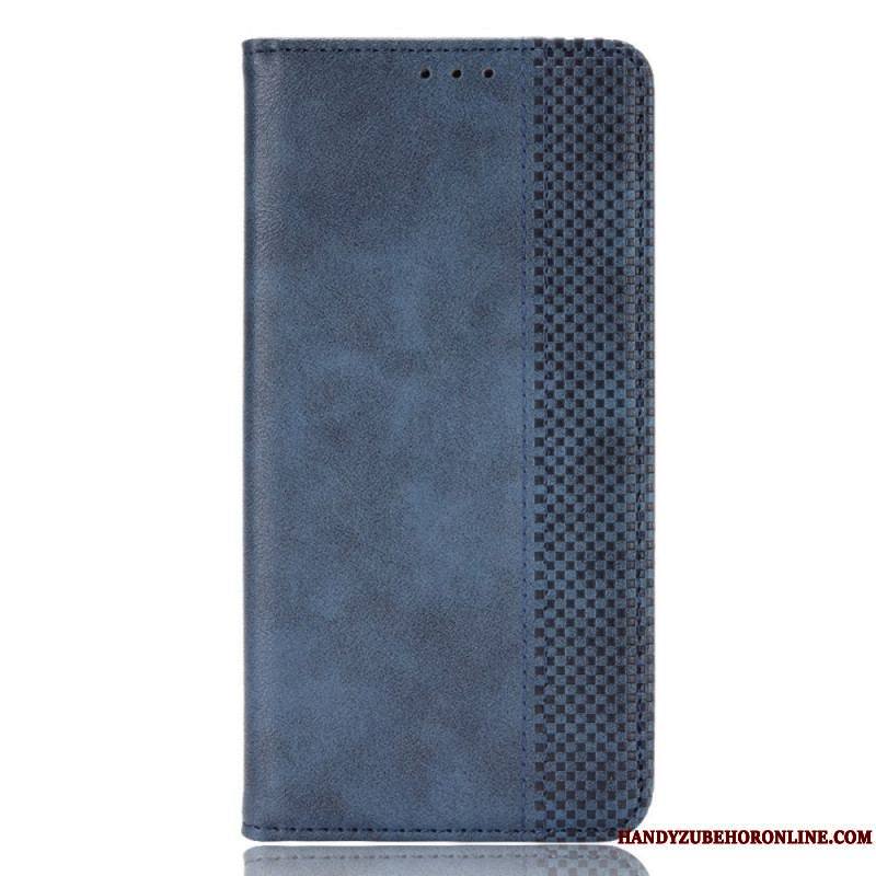 Flip Cover Moto E40 / E30 / E20 Effet Cuir Vintage Stylisé