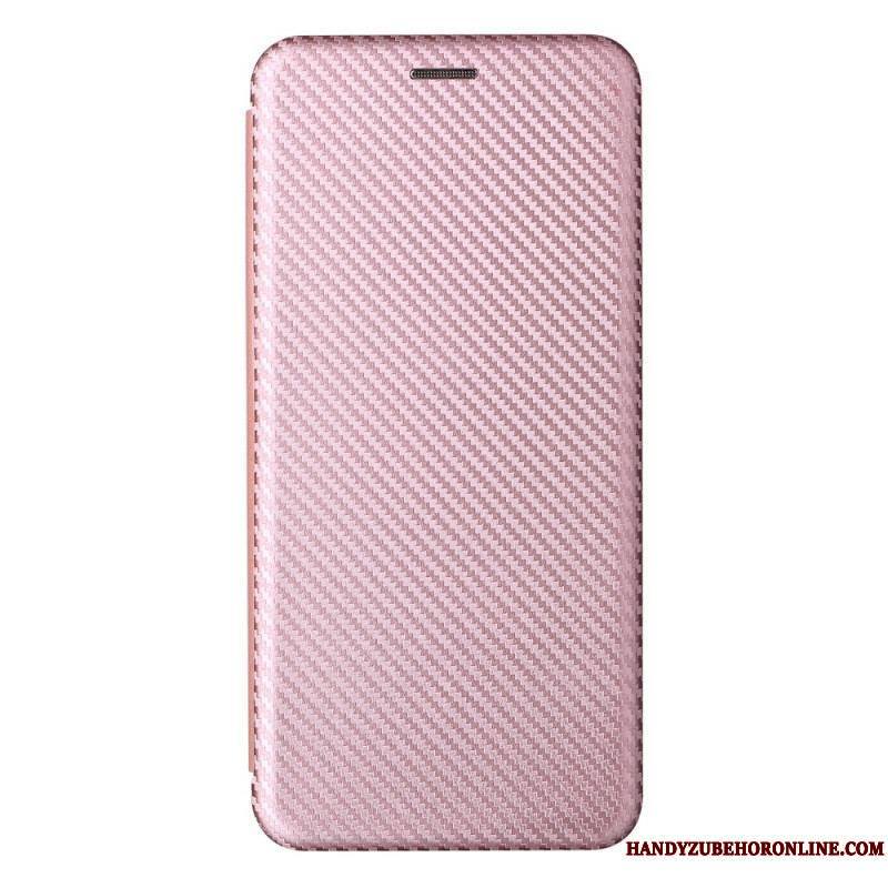 Flip Cover Moto E40 / E30 / E20 Fibre Carbone