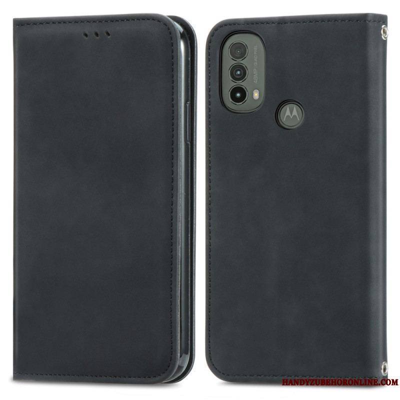 Flip Cover Moto E40 / E30 / E20 Skin-Touch Design