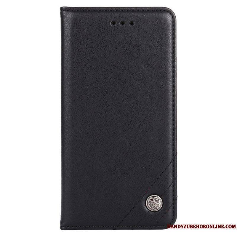 Flip Cover Moto E40 / E30 / E20 Style Cuir Rivet