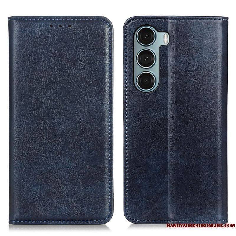 Flip Cover Moto G200 5G Cuir Litchi Fendu Texture