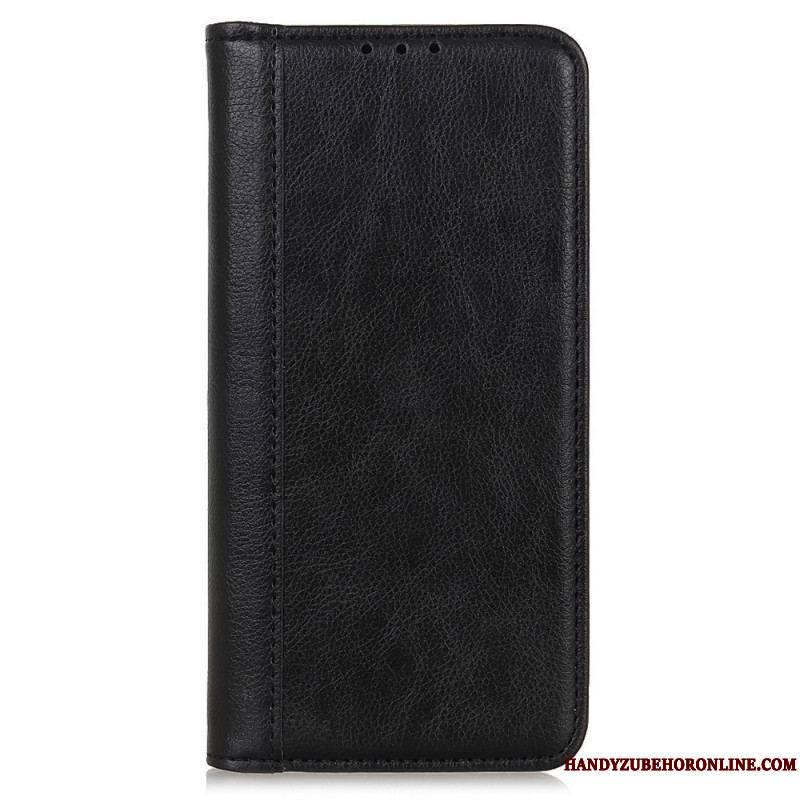 Flip Cover Moto G41 / G31 Cuir Litchi Fendu Élégance