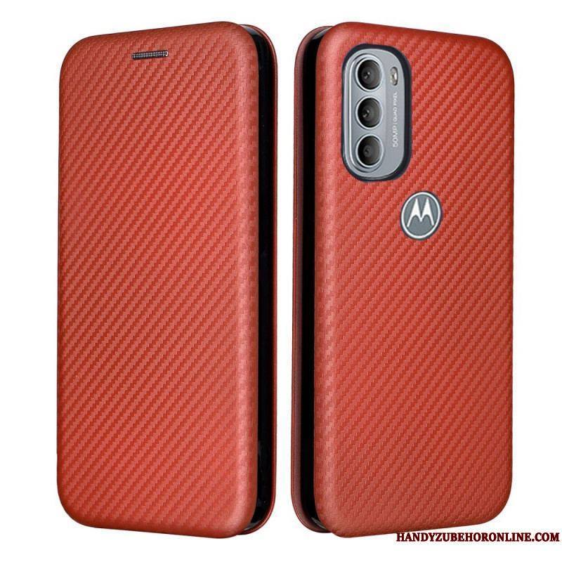 Flip Cover Moto G41 / G31 Silicone Carbone