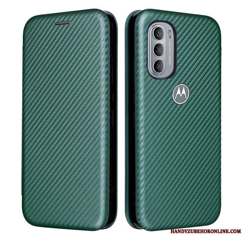 Flip Cover Moto G41 / G31 Silicone Carbone