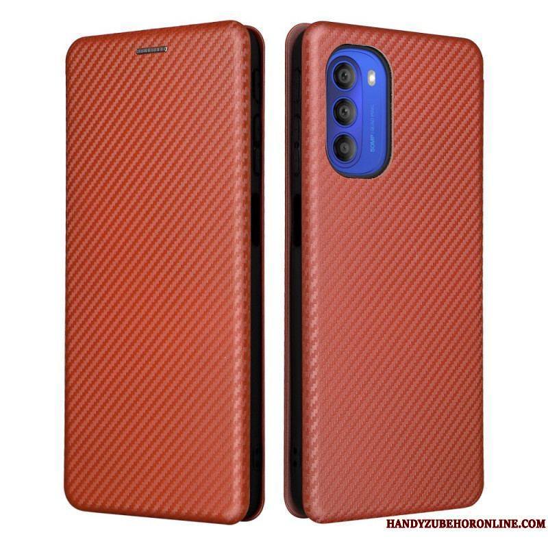 Flip Cover Moto G51 5G Silicone Carbone Coloré