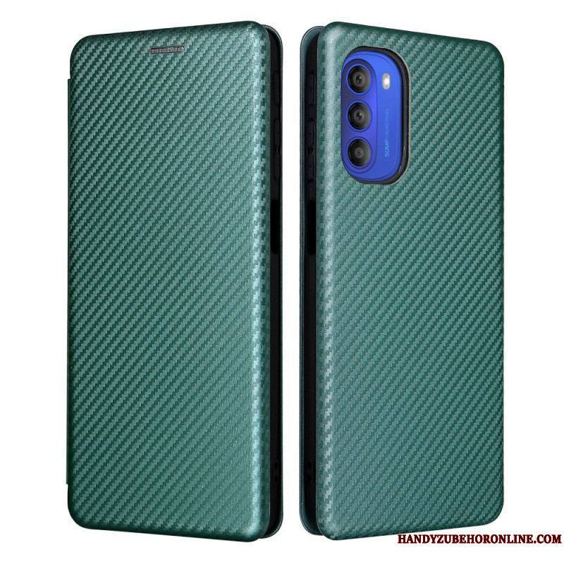 Flip Cover Moto G51 5G Silicone Carbone Coloré