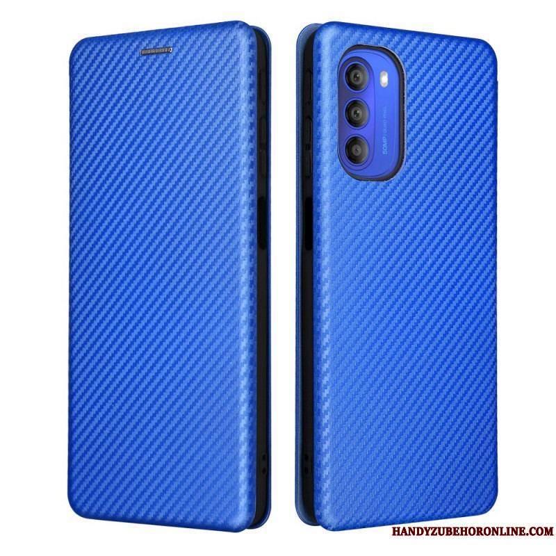 Flip Cover Moto G51 5G Silicone Carbone Coloré