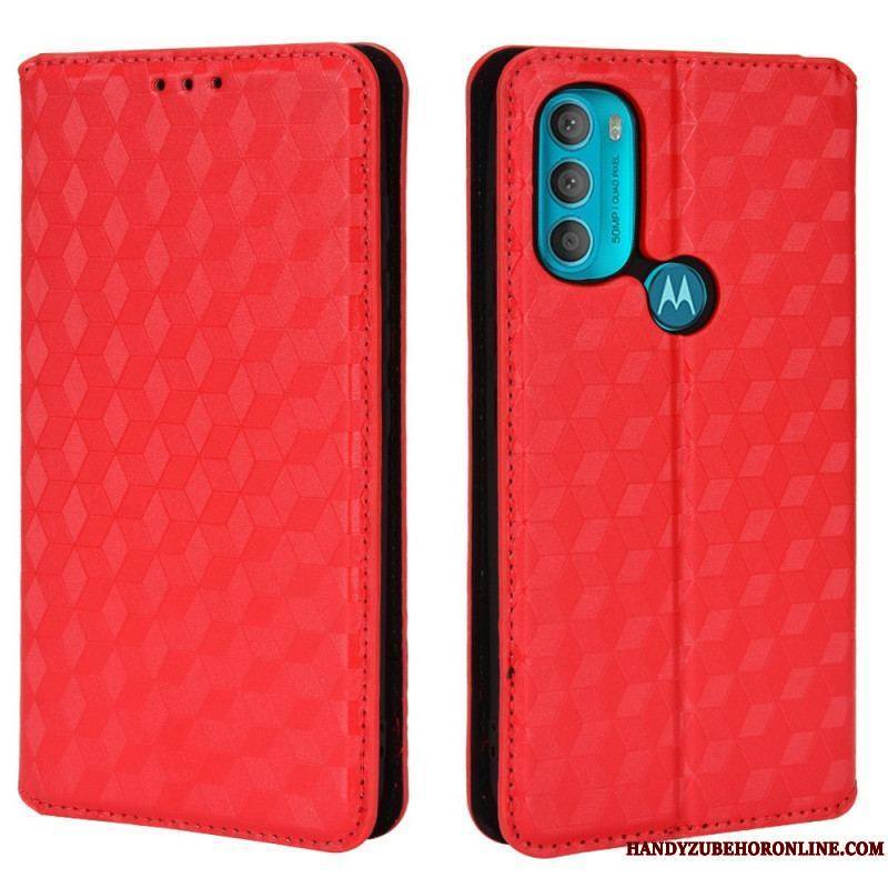 Flip Cover Moto G71 5G Effet Cuir Diamant