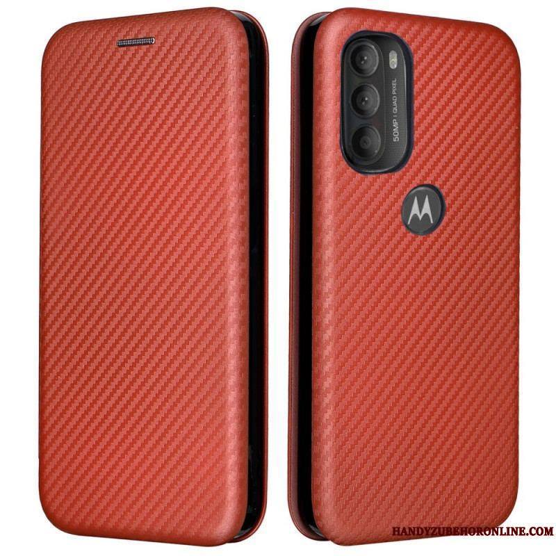 Flip Cover Moto G71 5G Silicone Carbone Coloré