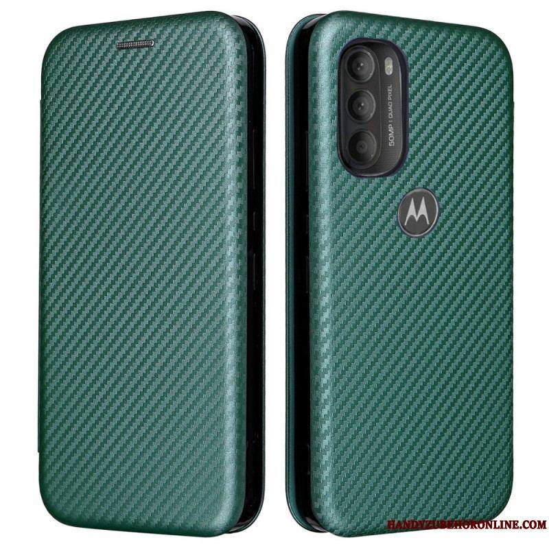 Flip Cover Moto G71 5G Silicone Carbone Coloré